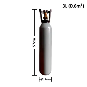 Cilindro para ARGON 3LT (0.6M3) en Acero